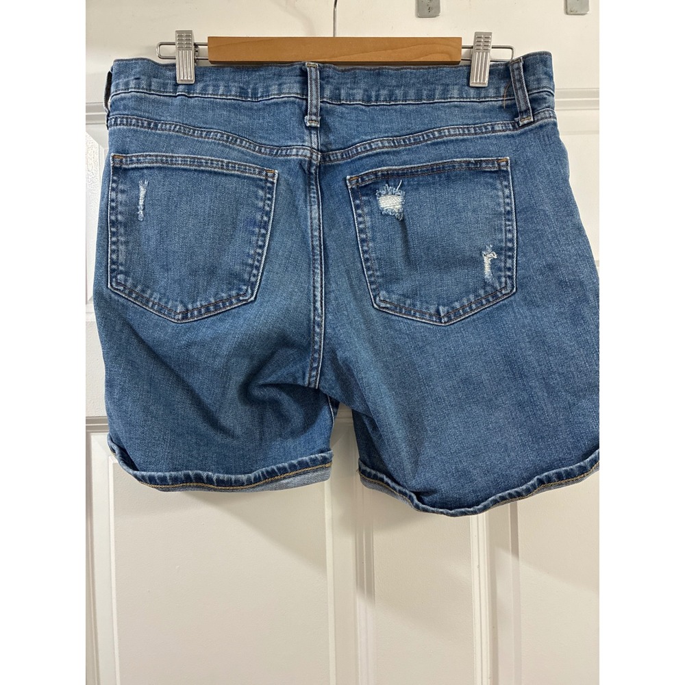 Gap Denim Womens 29 Distressed Medium Wash 5 Inch Inseam Jean Shorts Regular - Picture 2 of 6